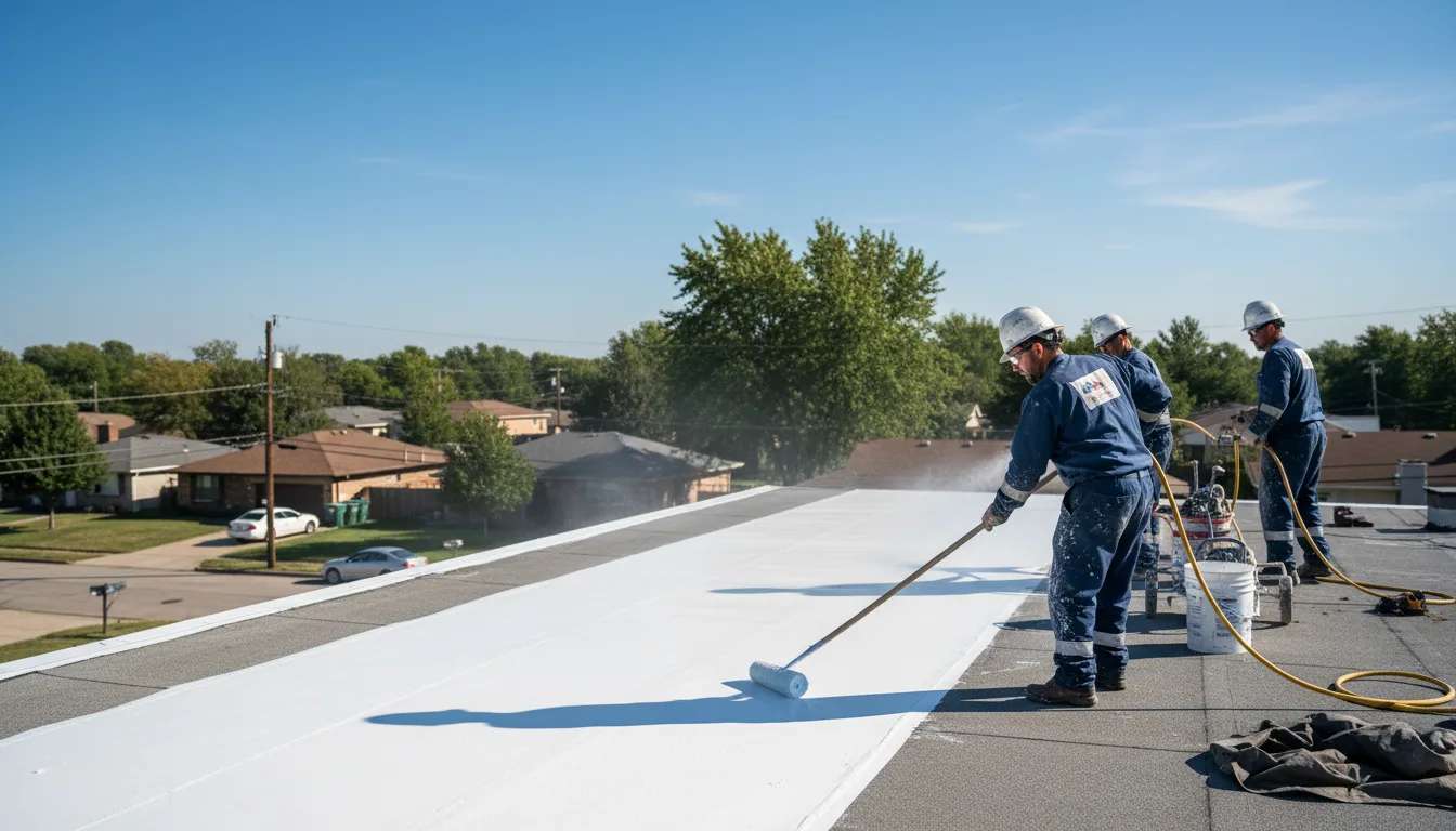 Commercial roof coating in Pleasantville, OH near me
